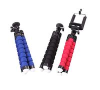 CAXUSD 3Pcs Flexible Octopus Phone Tripod, ABS and Sponge, Complete Flexibility, Black, Selfie Travel Tripod, Phone Holder for Smartphones