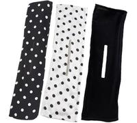 CAXUSD 3pcs Hair Bun Maker Donut Set with Black and White Polka Dot Bow Hair Clips for Easy Bun Making Accessories for Women