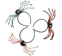 CAXUSD 3pcs Halloween Artificial Spider Headband Cloth Easy to Wear | Creative Halloween Themed Pattern, No Hurt Your Ears, Excellent Workmanship, Party Hair Decor Random Color