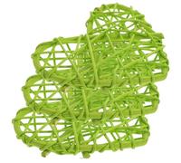 CAXUSD 3pcs Light Green Vine Woven Heart Shape Bird Chewing for Parrots with Stimulating Features Suitable for DIY Foraging Activities Random Color