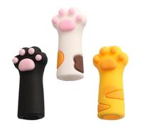 CAXUSD 3pcs Manicure Pedicure Tools Nail Nipper Cover in Silicone and Abs Material Reusable Protective Sleeve for Nail Cuticle Scissors Random Color
