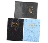 CAXUSD 3pcs Planner Mini Daily Academic Agenda Notebook Portable with Sewn Binding and Thick Paper for School Office Travel Organization