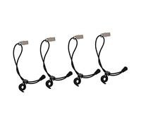 CAXUSD 4 Pcs Multi-functional Nylon Photography Clamps Fixed Clothes Clips Sturdy Elastic Grip for Multiple Scenes Sl ontemporary Look Black