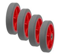 CAXUSD 4 Pcs Utility Cart Wheels Replacement Tpr Silent Rollers for Shopping Trolley Wagon Grocery Cart Maintenance Heavy Duty Replacement Wheels for Utility Wagon