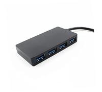 CAXUSD 4-Port USB 3.0 Hub High-Speed Data Transfer Adapter for PC Laptop and Desktop Compact Design Black