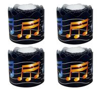 CAXUSD 4 Rolls 33Ft X 2.95in Rolled Music Notes Strips - Classroom Bulletin Board Trim, Non Adhesive Paper Strips with Musical Notes for School, Band Room, Back to School Party