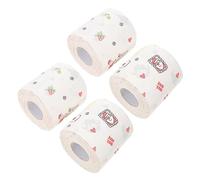 CAXUSD 4 Rolls Christmas Pattern Toilet Paper Tissue Soft Disposable Napkins for Lunch and Dinner No Fluorescent Agents Skin Friendly Bath Tissues for Holiday Table Decoration