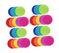 CAXUSD 40pcs Carpet Spot Markers Non Toxic Floor Dots for Classroom Organization Teacher Friendly Seating Reusable Gym and Outdoor Activity Circles for Learning and Active Play