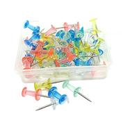 CAXUSD 40pcs Decorative Push Pins Thumbtacks Multi-colored Plastic and Metal Drawing Pins for Wall Maps Bulletin Boards Home Office Use Random Color