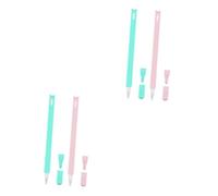 CAXUSD 4pcs Cartoon Cat Head Shaped Silicone Case for Compatible Stylus Protective Cover Pen Holder