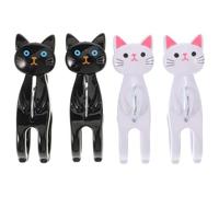 CAXUSD 4Pcs cat clothespin pictures clothes pin clothes drying hooks animal clothes pegs notes hanging peg craft clothespins non-slip clothespin laundry hooks clip photo clip seal