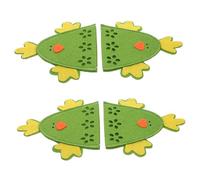 CAXUSD 4pcs Easter Chick Shaped Egg Covers Reusable Storage Bags Decorative Egg Holder for Spring Party Decorations