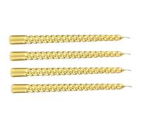CAXUSD 4pcs European Style Long Threaded Taper Dinner Candles, Gold Color Scented Tapered Candles for Wedding, Romantic Dinner, Birthday and Valentine’s Day Decoration