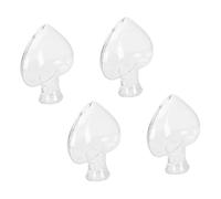 CAXUSD 4pcs Heart-shaped Glass Vase for Planter Bulb Heart Vase Succulent Leaf Propagation Table Decorations Centrepiece Plant Terrarium Jar Delicate Home Decor