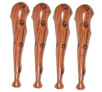 CAXUSD 4pcs Inflatable Baseball Bat with Realistic Wood Grain Design Lightweight Portable Cheerleading Accessory for Adults Party Carnival Prizes Blow Up
