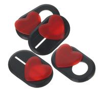 CAXUSD 4pcs Laptop Webcam Privacy Covers with Heart Pattern, Sliding Camera Lens Protectors for Phones, Tablets, and Computers, Anti-peeping Privacy Shields for Online Security
