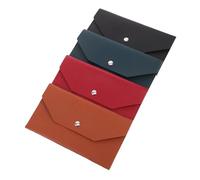 CAXUSD 4pcs Leather Card Holder Bank Card Wallet Minimalist Cash Envelope Multi Holder Budget Envelope Women Clutch Wallet