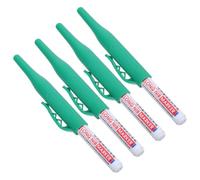 CAXUSD 4pcs Long Tip Marker Pen with Oil Ink and Water-resistant Features, Refillable Plastic Paint Pen for Wood and Concrete, for Workshop Operations and Architect Engineering Projects