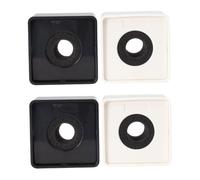 CAXUSD 4pcs Microphone Logo Flag Flag Protector for Reporters Mic Logo Station Clip Mic Square Label for Professional Interview for Studio Use