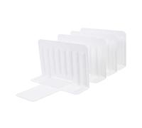 CAXUSD 4pcs Organizer Divider Plastic Refrigerator Food Divider White Simple Shape Stand Itself Kitchen Storage Organizer for Fridge
