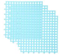 CAXUSD 4pcs Plastic Rabbit Cage Mats with Holes Design for Small Pets, High Strength and Strong Air Permeability, Suitable for Bathroom and Living Room Floor Use as Bunny Foot Pads