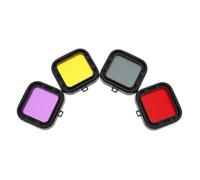 CAXUSD 4pcs Shell Filter Diving Housing Lens Compatible for Fbr Action Camera Underwater Lens Filter