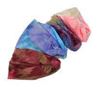 CAXUSD 4pcs Wide Tie Dye Hair Band Yoga Headband for Women, Fabric, Extra Wide Coverage, Sweat Absorbing, Elastic, Sports and Daily Use