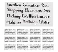 CAXUSD 50pcs Cash Envelope Label Stickers - Budget Planner Stickers - Sinking Funds Labels for Financial Planning Monthly Savings Expense Tracking Black