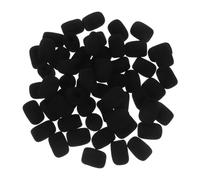 CAXUSD 50pcs Mini Lapel Microphone Windscreen High Density Foam Cover for Noise Reduction Elegant Black Design for Professional Use Easy Installation for Lavalier Mics