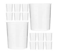 CAXUSD 50pcs Ml Plastic Measuring Cup with Lid, Kitchen Graduated Beaker for Accurate Measurement and Easy Pour Design, for Baking, Cooking and Outdoor Picnics