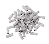 CAXUSD 50pcs Tungsten Steel Manicure Nail Sanding Bands for Nail Drill Fine Grit Sanding Bands for Shaping and Blending for Smooth Surface for Pedicure