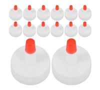 CAXUSD 50pcs White Seal Screw Cap for Bottle with Pointed Tip Leakproof Design for 2.8cm Diameter Condiment Bottles