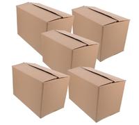 CAXUSD 5pcs Moving Packing Boxes Set, Small 3-layer Corrugated Storage Cartons, Aa Reinforced Shipping Boxes for Home and Office Storage