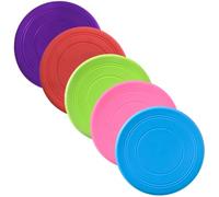 CAXUSD 5pcs Silicone Dog Flying Disc Throwing Toy for Puppies