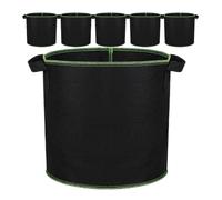 CAXUSD 6 Pack Nonwoven Fabric Grow Bags 5 Gallon Heavy Duty Planting Buckets with Double Handles Breathable Felt Pots for Vegetables Fruits Seedlings