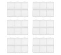 CAXUSD 6 Pcs Portable Medicine Organizers with Braille 6 Compartments Pp Material Dustproof Pill Box for Travel and Home Use