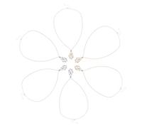 CAXUSD 6pcs Adjustable Crystal Cage Necklace Pendant with Natural Raw Stone Holder Metal Mesh Choker for Women Unique Chain Design for DIY Jewelry Making and Valentine Gift
