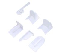 CAXUSD 6pcs Cake Scrapers and Fondant Smoothers Set, Food-Safe Plastic Pastry Flattener Tools for Baking Marzipan and Fondant Cakes at Home