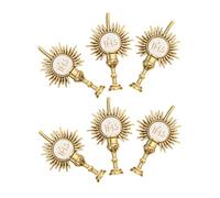 CAXUSD 6pcs Cross Lapel Pins for First Holy Communion Elegant Catholic Brooches Faith Inspired Religious Jewelry Memorable Keepsake Sturdy Design for Ceremonies