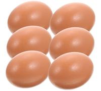 CAXUSD 6Pcs Faux Eggs for Decorating, Realistic Artificial Egg Models Foam Photography Props for Easter Crafts and Home Garden Display