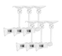 CAXUSD 6pcs Fish Feed Clamp with Suction Cups, Reusable Plastic Veggie Clips Aquarium Feeding Tools for Fish Tank Accessories, Portable Suction Clamp for Aquarium Plants and Breeding