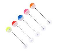 CAXUSD 6pcs Interactive Reptile with Bell Balls for Bearded Dragons and Lizards, Plastic Lizard with Suction Cups and Rope, Cage Play Accessories for Pet Reptiles