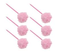 CAXUSD 6pcs Kawaii Pom Pom Ballpoint Pens with Furry Tops Smooth Writing Decorative Ball Pens for Back to School Valentine S Day Party Supplies