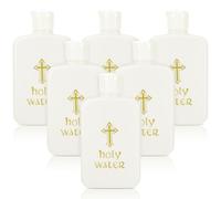 CAXUSD 6pcs Plastic Holy Water Bottle for Baptism and Exorcism 100ml