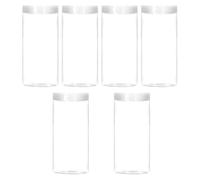CAXUSD 6pcs Tubes: Plastic Quarter Holders Containers with Screw Lid for Commemorative & Rare Coins - 27mm Clear Game Tokens Storage Containers