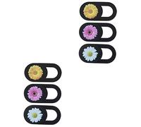 CAXUSD 6pcs Webcam Privacy Covers Unique Flower Pattern Ultra-thin Laptop Camera Slide Suitable for Laptops Tablets and Smartphones Sleek and Sturdy Lens Protector