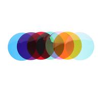 CAXUSD 8Pcs 10Cm LED Diffusion Film Lighting Filters Set, Self-Adhesive Warm Light Color Changing Gels for Studio Lamps and Headlights, Professional Photo Lighting Overlays