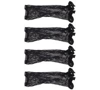 CAXUSD 8pcs Black Elastic Wig Caps Made of Nylon for Holding Hair in Place and Sweat-absorption Sturdy Stretchy Wig Mesh Caps and Everyday Use