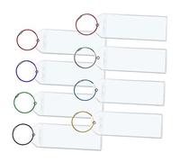 CAXUSD 8pcs Portable Luggage Tags PVC Case Baggage Tags for Suitcases Travel Luggage Id Labels Name