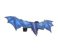 CAXUSD Adjustable Blue Leather Reptile Chest Strap Harness for Bearded Dragon and Chameleon with Wing-shaped Design Lightweight Training Harness for Pets